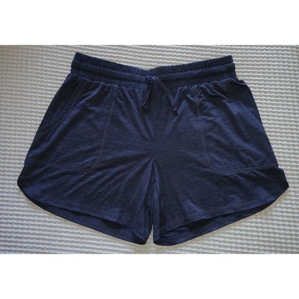 NWT ST JOHN'S BAY Women S Minimalist Pull-On Pockets Drawstring Navy Blue Shorts - Picture 3 of 8